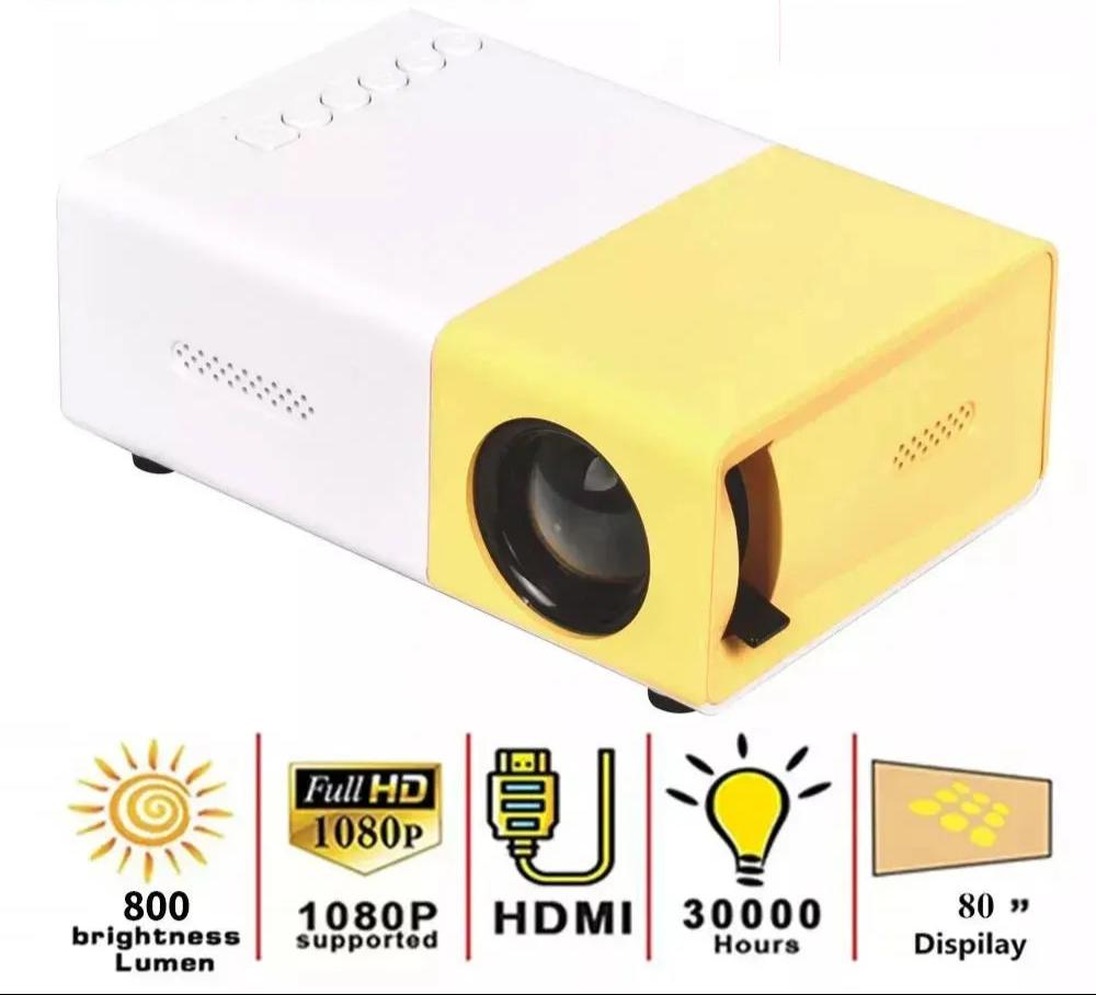 Mini Projector YG300 Pro LED Supported 1080P Full HD Portable Beamer Audio HDMI USB Video Projetor